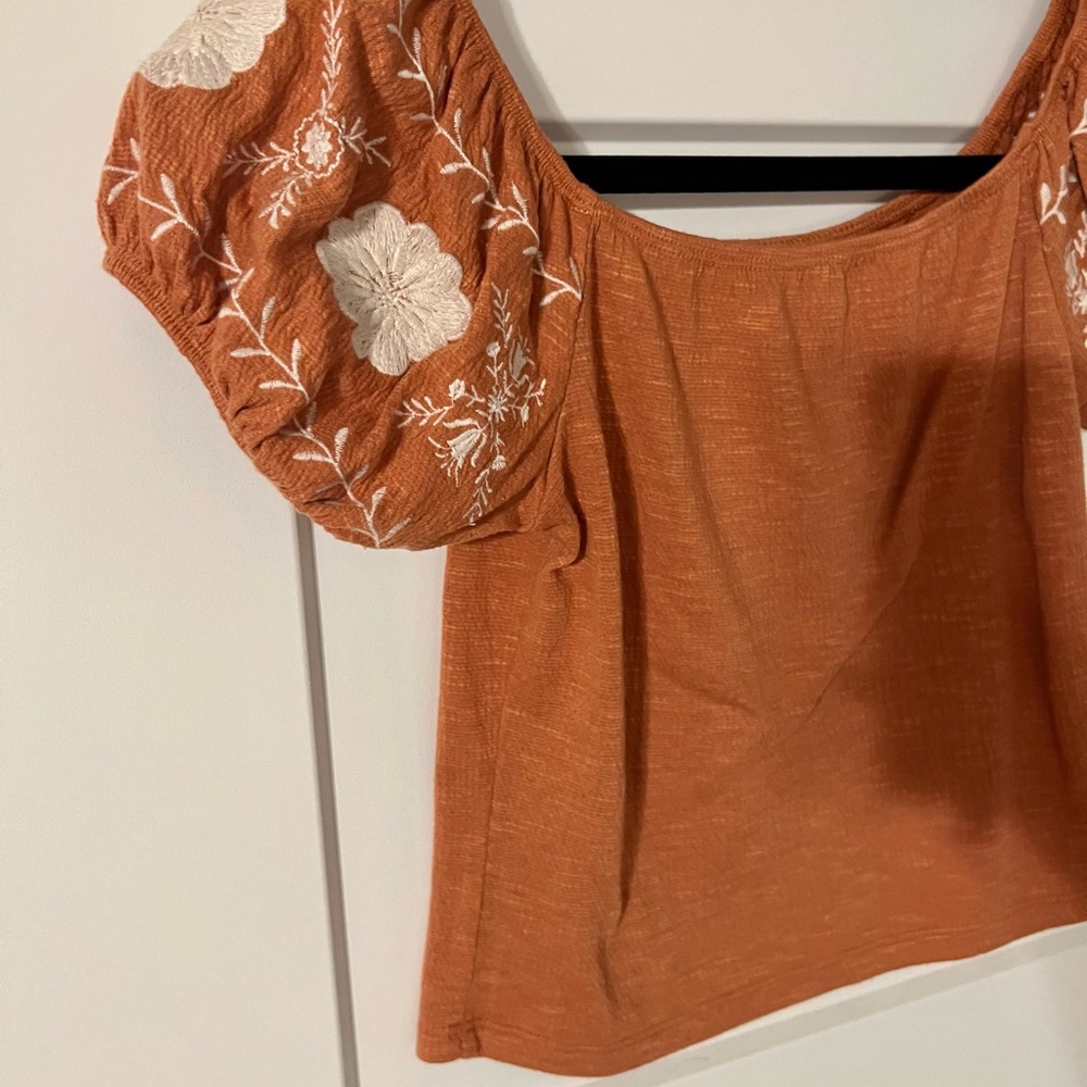 Orange Off-Shoulder Top - Picture 5 of 7